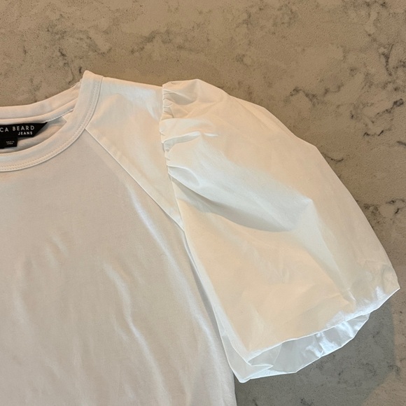 Veronica Beard Ivory Puff Sleeve Blouse - Picture 4 of 5